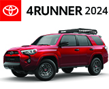 3/4 Quarter Left Facing Image of a Green 2023 Toyota 4Runner