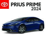 3/4 Quarter Left Facing Image of a Red 2024 Prius Prime
