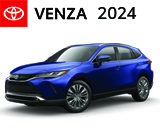 3/4 Quarter Left Facing Image of a Blue 2024 Toyota Venza