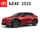 3/4 Quarter Left Facing Image of a Red 2025 bZ4X