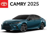 3/4 Quarter Left Facing Image of a Red 2024 Toyota Camry