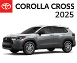3/4 Quarter Left Facing Image of a Silver 2025 Toyota Corolla Cross