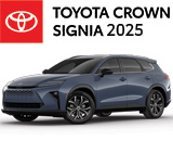 3/4 Quarter Left Facing Image of a Burgundy 2025 Toyota Crown