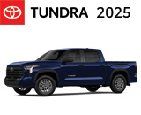 3/4 Quarter Left Facing Image of a Blue 2025 Toyota Tundra
