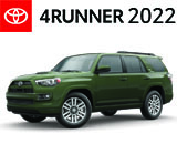 3/4 Quarter Left Facing Image of a Green 2022 Toyota 4Runner