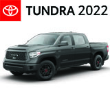 3/4 Quarter Left Facing Image of a Black 2021 Toyota Tundra