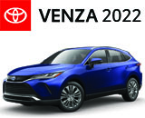 3/4 Quarter Left Facing Image of a Blue 2022 Toyota Venza