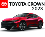 3/4 Quarter Left Facing Image of a Burgundy 2023 Toyota Crown