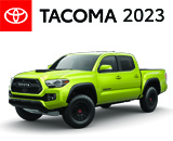 3/4 Quarter Left Facing Image of a Meteorite Gray 2023 Toyota Tacoma